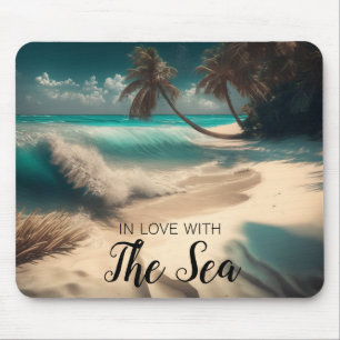 In Love with the Sea Tropical Art Mouse Pad