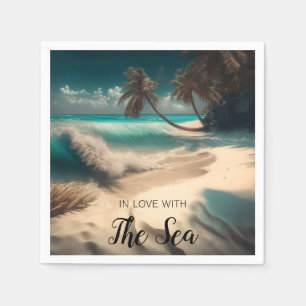 In Love with the Sea   Tropical Art Napkins