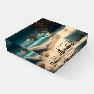 In Love with the Sea   Tropical Art Paperweight