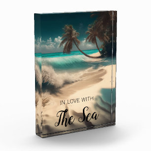 In Love with the Sea   Tropical Art Photo Block