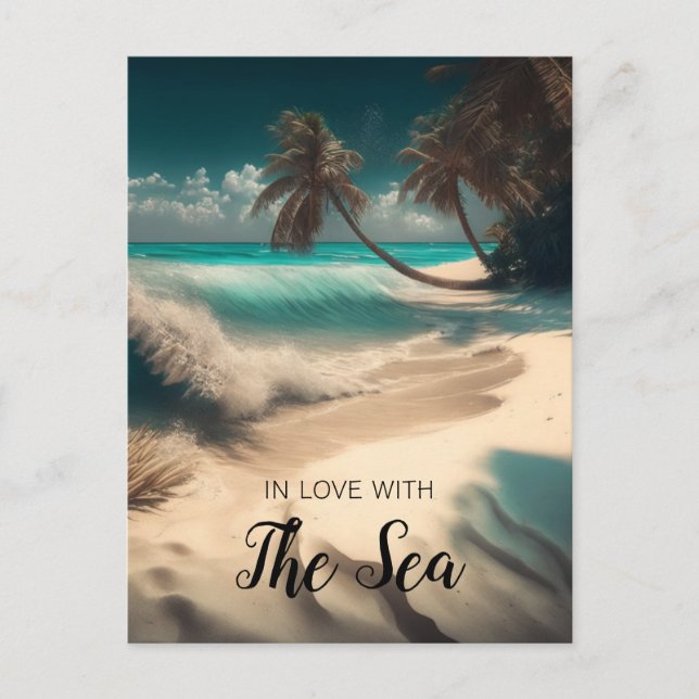 In Love with the Sea | Tropical Art Postcard (Front)