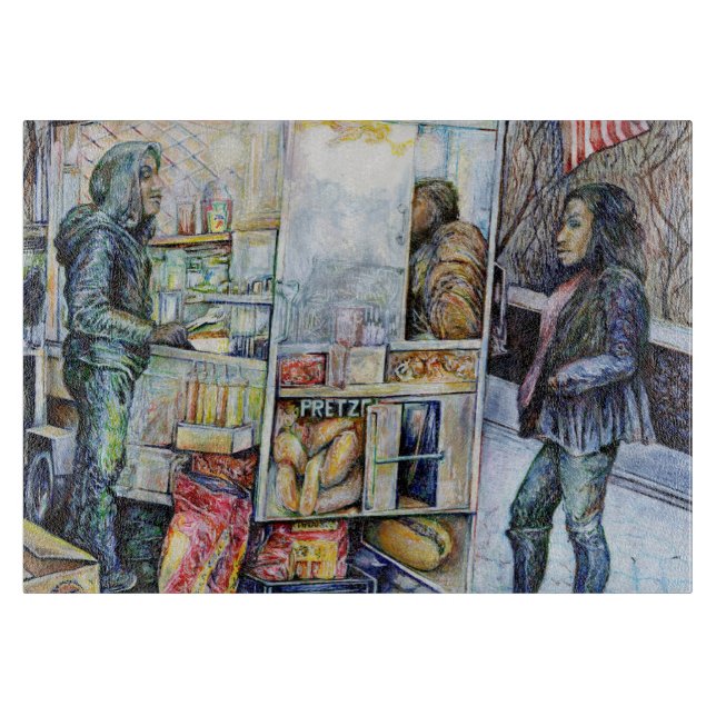 In Love with Trouble, And In Trouble with Love Gla Cutting Board (Front)