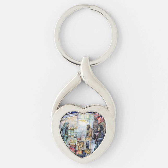 In Love with Trouble, And In Trouble with Love Keychain (Front)
