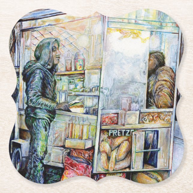 In Love with Trouble, And In Trouble with Love Paper Coaster (Front)