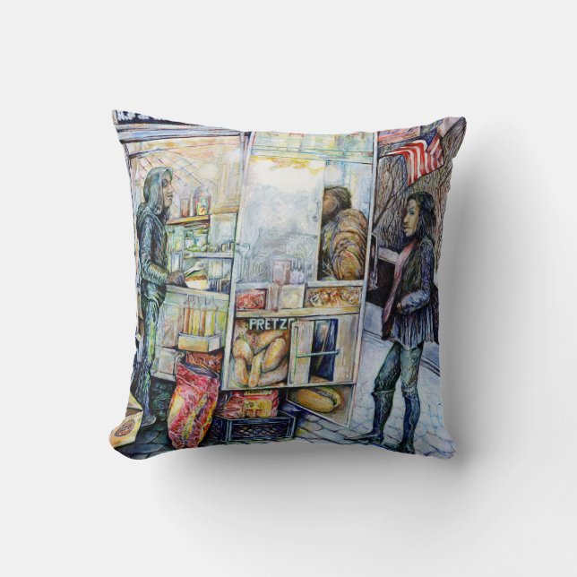 In Love with Trouble, And In Trouble with Love Throw Pillow (Front)