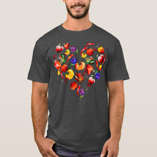 In Love With Vegetables Vegan Valentines Day Gift  T-Shirt