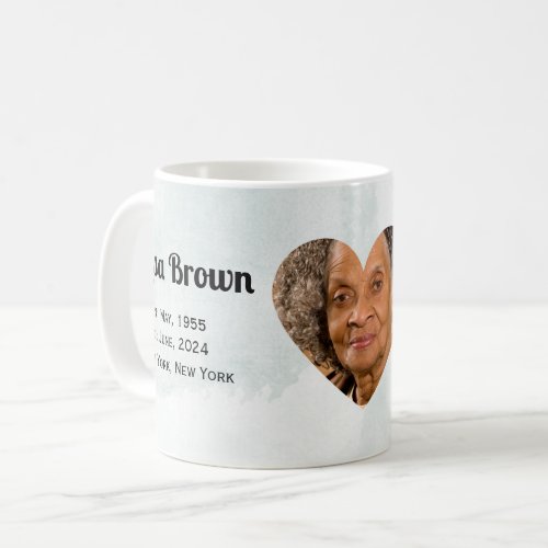In Loving Memories Photo in Heart personalize  Coffee Mug