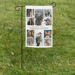 In Loving Memory 10 Photo Collage Garden Flag