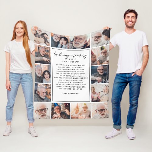 In Loving Memory 14-Photo Name & Custom Quote