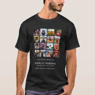In Loving Memory 16 x Photo Collage Memorial T-Shirt