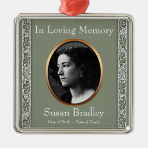 In Loving Memory 1 Custom Photo Memorial Ornament