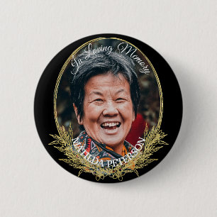 In Loving Memory 1 Photo Funeral Button