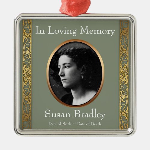 In Loving Memory 2 Custom Photo Memorial Ornament