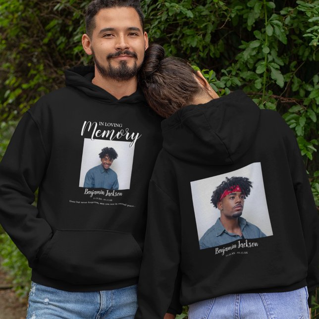 In Loving Memory | 2 Photo Collage | Memorial Hood Hoodie (Creator Uploaded)