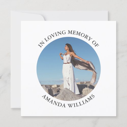 In Loving Memory 2 Photo Personalized Text Card