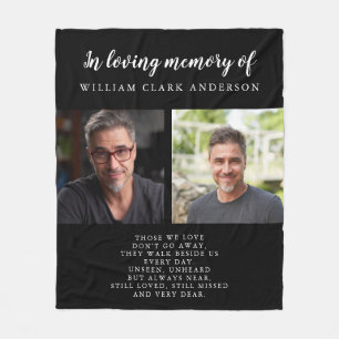 In Loving Memory 2 Photo Poem Tribute Blanket