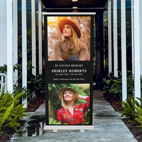 In Loving Memory 2 x Photo Collage Memorial