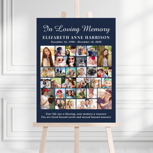 In Loving Memory 30 Photo Collage Memorial Foam Board (In Loving Memory 30 Photo Collage Memorial Foam Board)