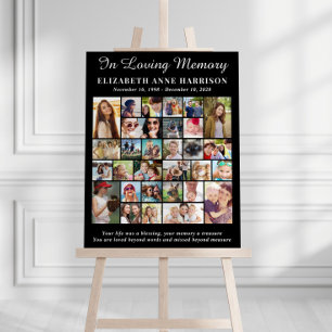In Loving Memory 30 Photo Collage Memorial Foam Board