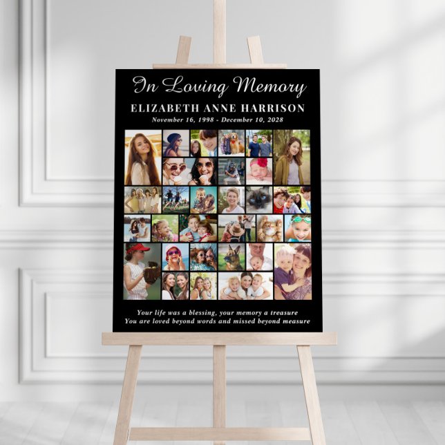 In Loving Memory 30 Photo Collage Memorial Foam Board (Creator Uploaded)