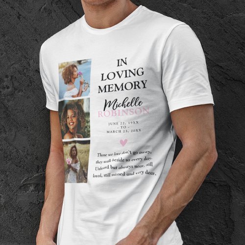 In Loving Memory 3 Photo Tribute T_Shirt