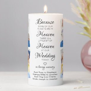 Large Personalised Picture Memorial Memory Candle Wedding Birthday Memory #1 