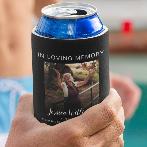 In Loving Memory  5 Photo Collage  Memorial Can Cooler