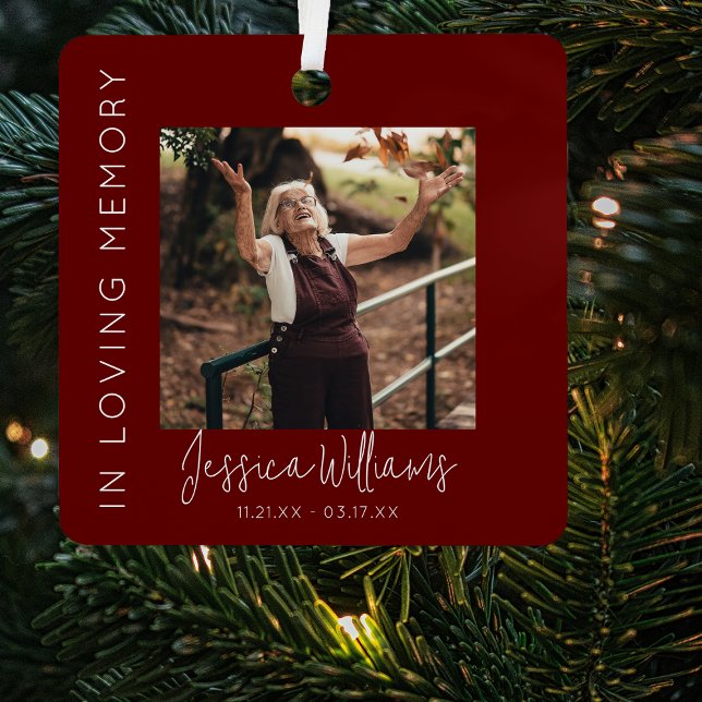 In Loving Memory | 5 Photo Collage | Memorial Metal Ornament (Creator Uploaded)