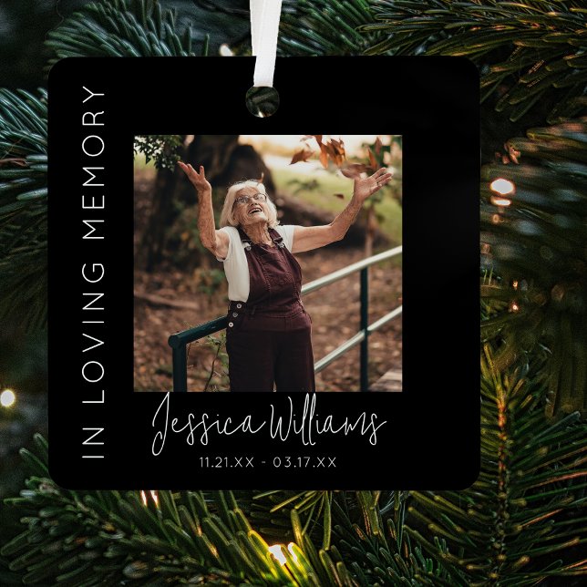 In Loving Memory | 5 Photo Collage | Memorial Metal Ornament (Creator Uploaded)