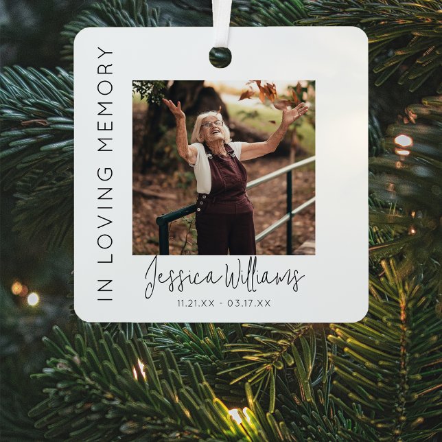 In Loving Memory | 5 Photo Collage | Memorial Metal Ornament (Creator Uploaded)