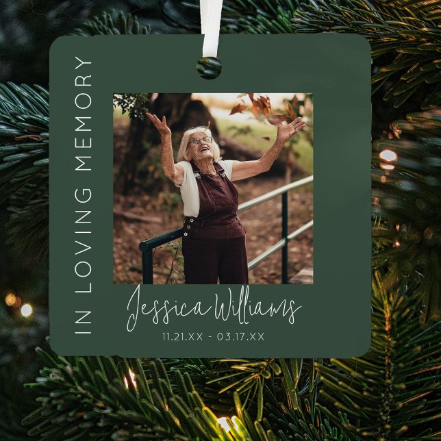 In Loving Memory | 5 Photo Collage | Memorial Metal Ornament (Creator Uploaded)