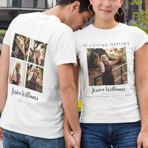 In Loving Memory   5 Photo Collage   Memorial T-Shirt