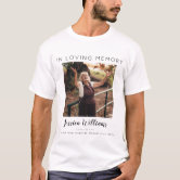 In Loving Memory, Photo Memorial Service T-Shirt, Zazzle