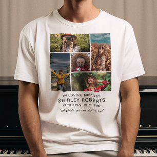 In Loving Memory 5 x Photo Collage Memorial T-Shirt