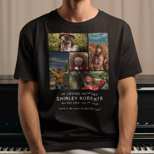 In Loving Memory 5 x Photo Collage Memorial T-Shirt