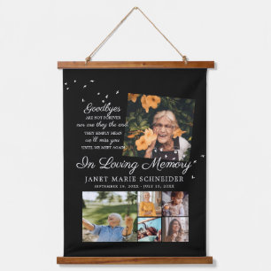 In Loving Memory 6 Photo Collage Funeral Hanging Tapestry