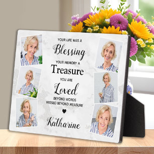 In Loving Memory 6 Photo Sympathy Memorial Plaque