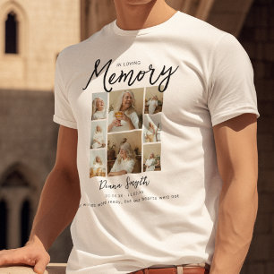 In Loving Memory   8 Photo Collage Memorial T-Shirt