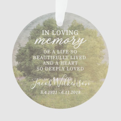 In Loving Memory Acrylic Photo Ornament