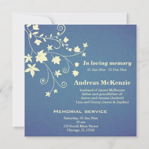 In Loving Memory Custom Invites