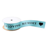 In Loving Memory Heart Grosgrain Ribbon