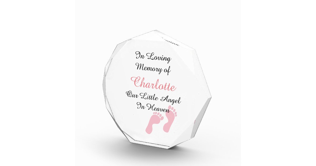 In Loving Memory Baby Girl Personalized Ornament Award Zazzle