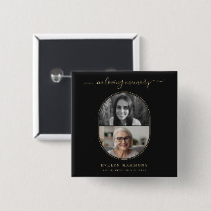 In Loving Memory Before & After Photo Funeral Button