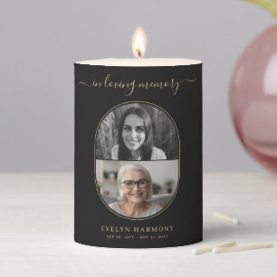 In Loving Memory Before & After Photo Pillar Candle