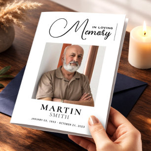 In Loving Memory Bi-Fold Funeral Program Photo Flyer