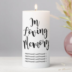 In Loving Memory Black Names List Pillar Candle