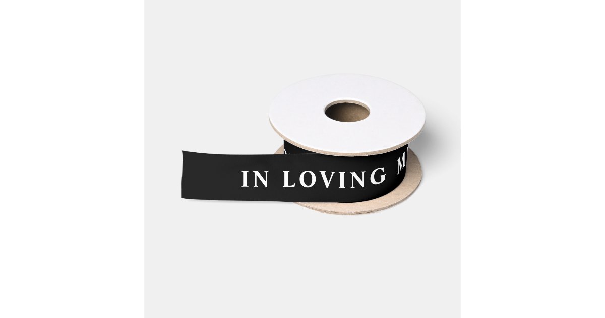 In Loving Memory | Black Ribbon | Zazzle