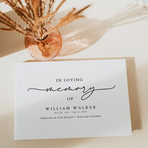 In Loving Memory Black & White Memorial Funeral