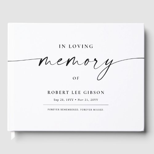 In Loving Memory Black & White Memorial Funeral