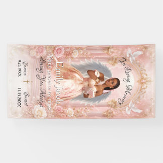 In Loving Memory Blue Photo Grave Heaven Blanket B Banner